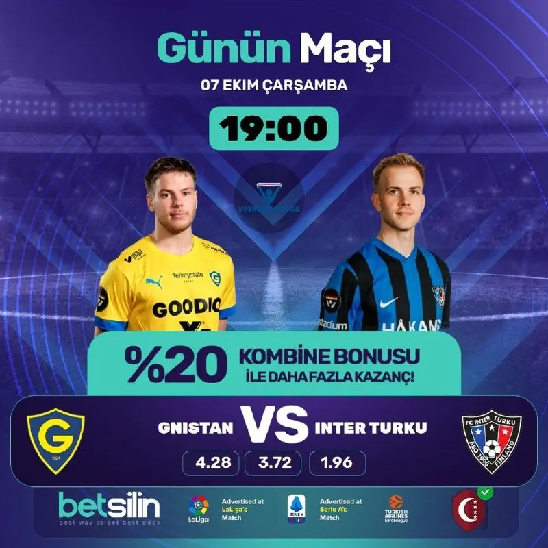 Betsilin Telegram: 🌟 BETSİLİN'DE BU AKŞAM DERBİ HEYECANI VAR! FİNLANDİYA'NIN DEV DERBİSİ BU AKŞAM…