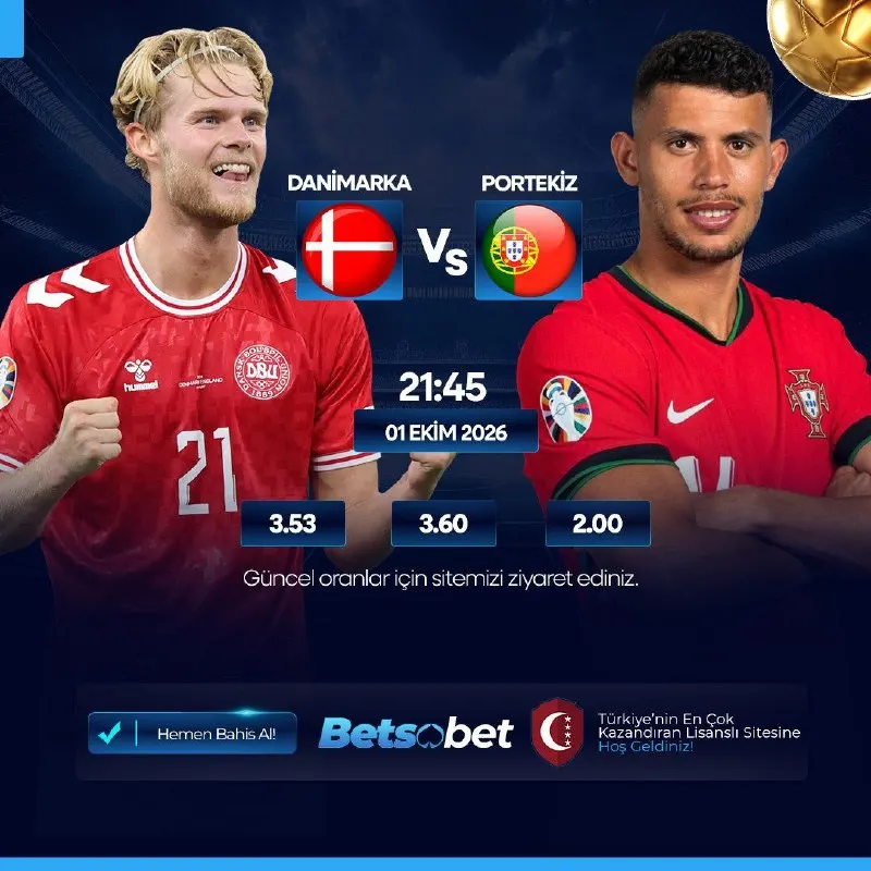 Betsobet Telegram: ⚽️MAÇ HEYECANI BETSOBET'TE YAŞANIR⚽️ ⚡️⚡️⚡️⚡️⚡️⚡️⚡️ 🇩🇰DANİMARKA 🆚PORTEKİZ🇵🇹 ⏰…