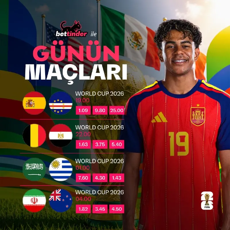 Bettinder Telegram: 🚀 GÜNÜN FUTBOL BÜLTENİ!! 🏆İspanya, Belçika, Suudi Arabistan ve çok daha fazlası…