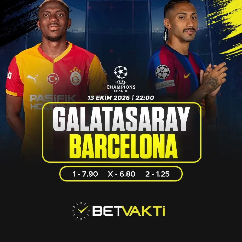 Betvakti Telegram: 🏆 UEFA Şampiyonlar Ligi ⏰ 22:00 Galatasaray - Barcelona Temsilcimize Barcelona…