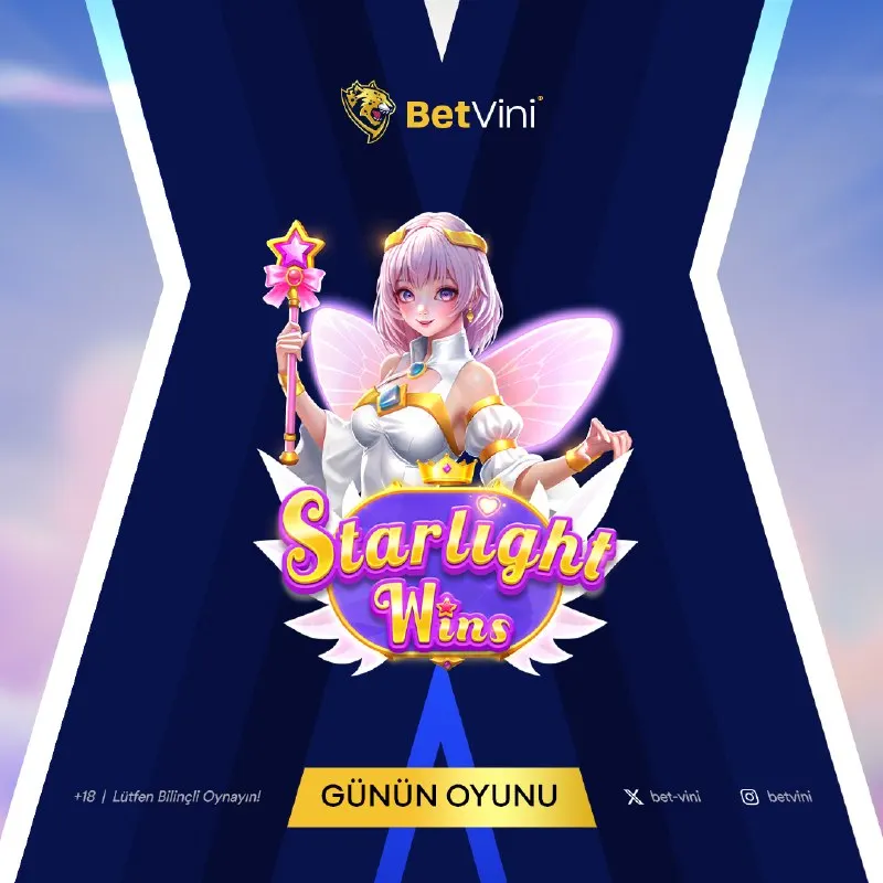 Betvini Telegram: ✨ Bugünün şansı burada! 🍀 🎰 “Starlight Wins” ile yıldızlar senin için parlıyor…