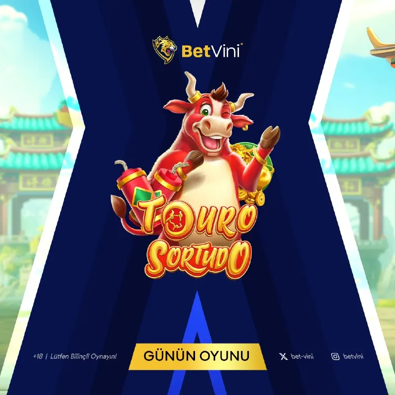 Betvini Telegram: 🐂💰 Şansını dene! Günün oyunu Touro Sortudo ile büyük ödüller seni bekliyor! 🎉…