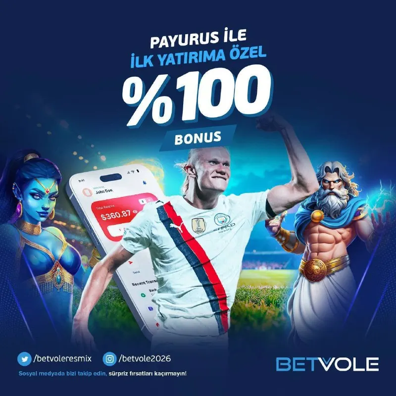 Betvole Telegram: ⭐️ PayUrus ile İlk Yatırıma Özel %100 Bonus ! ✅ Minimum 100 ₺ yatırmanız…