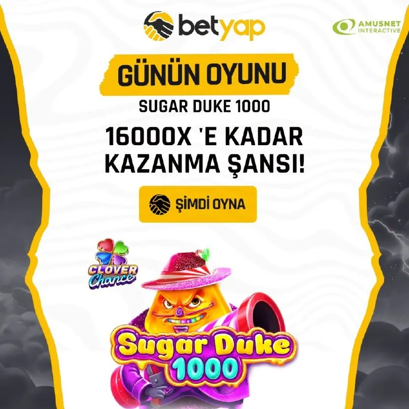 Betyap Telegram: 🍬 BETYAP'TA GÜNÜN EN ÇOK KAZANDIRAN OYUNU: Sugar Duke 1000X! 🍭⚡️ 🍫 Tatlı macera…