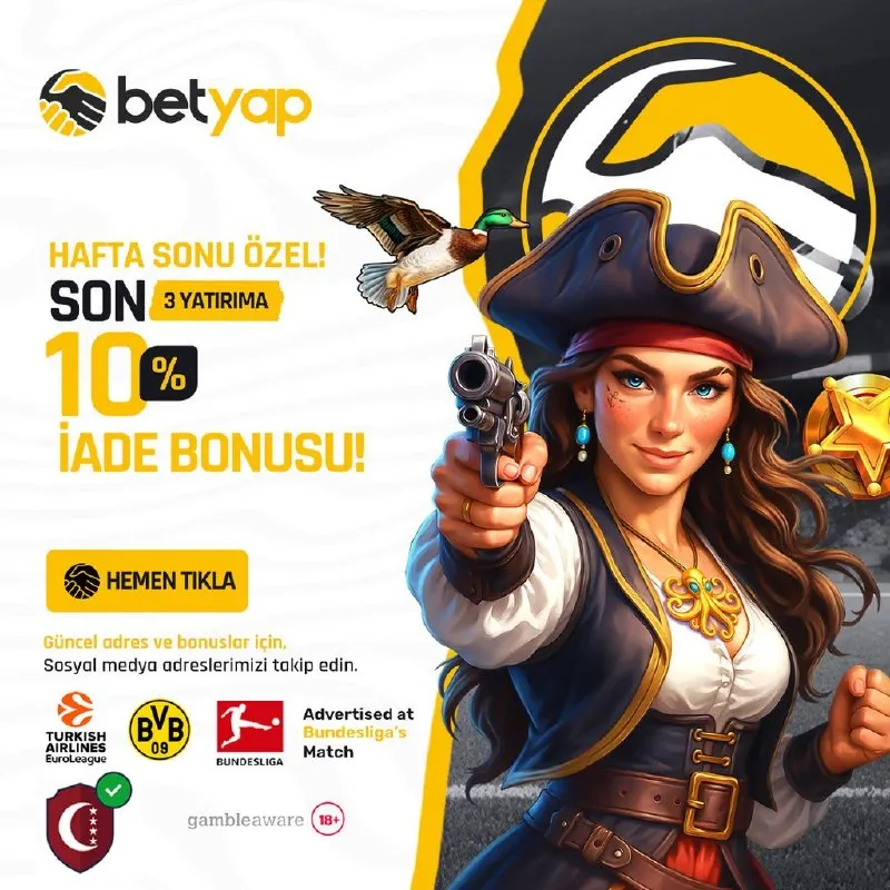Betyap Telegram: ⚡️ HAFTA SONUNA ÖZEL %10 EKSTRA KAYIP BONUSU FIRSATI BETYAP'TA BAŞLADI! 🔥 Şans…