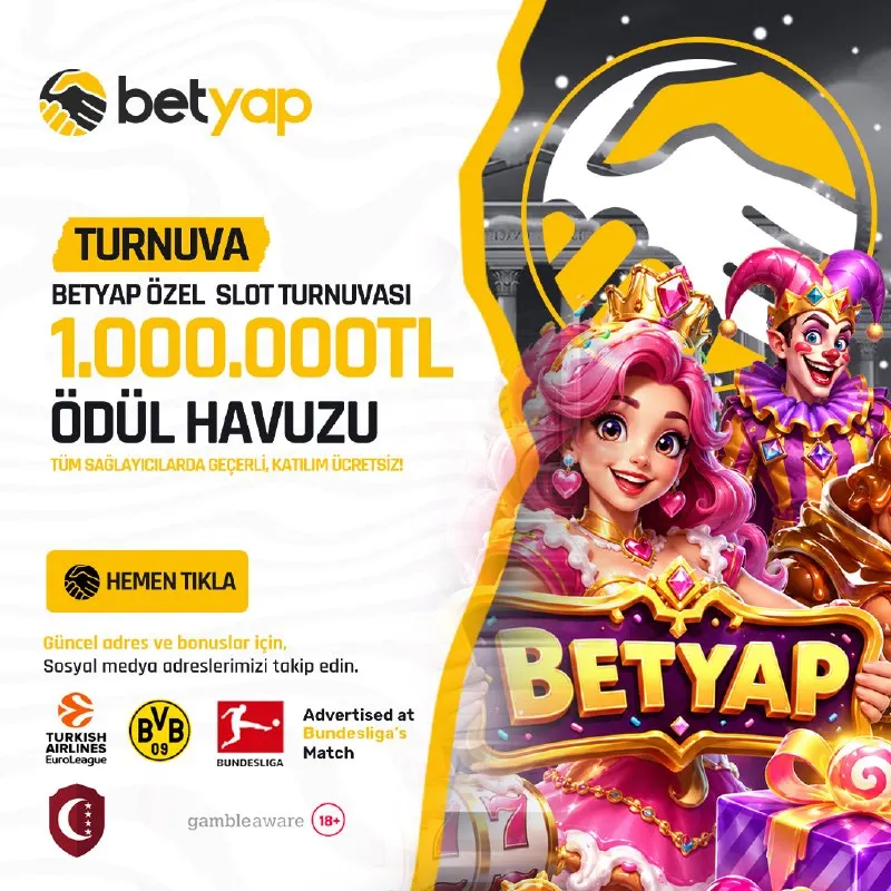 Betyap Telegram: 🏆💰 1.000.000 ₺ ÖDÜLLÜ BETYAP ÖZEL SLOT TURNUVASINDA SENDE KAZANCA ORTAK OL!! 🎰🔥…
