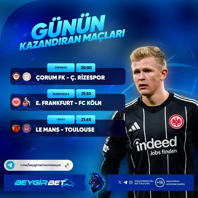 Beygirbet Telegram: 🔥Günün Kazandıran Karşılaşmaları Başlıyor!🔥 ✅ Doğru tahminle kazancını katlamak…