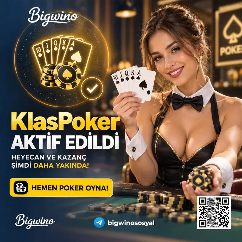Bigwino Telegram: 📣 Bigwino'da KlasPoker Aktif! 🥰 Krupiye Olmadan Birebir Canlı Oyuncular İle…