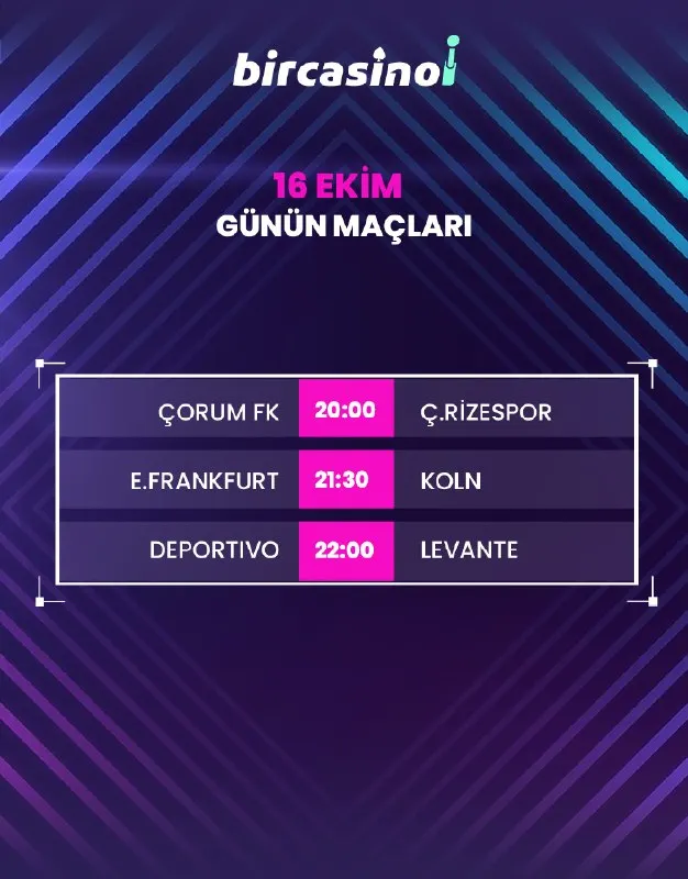 BirCasino Telegram: ⚽️ Günün maçları ⚽️ 500 TL veya 2.500 TL Free Bet fırsatıyla favori maçlarına…