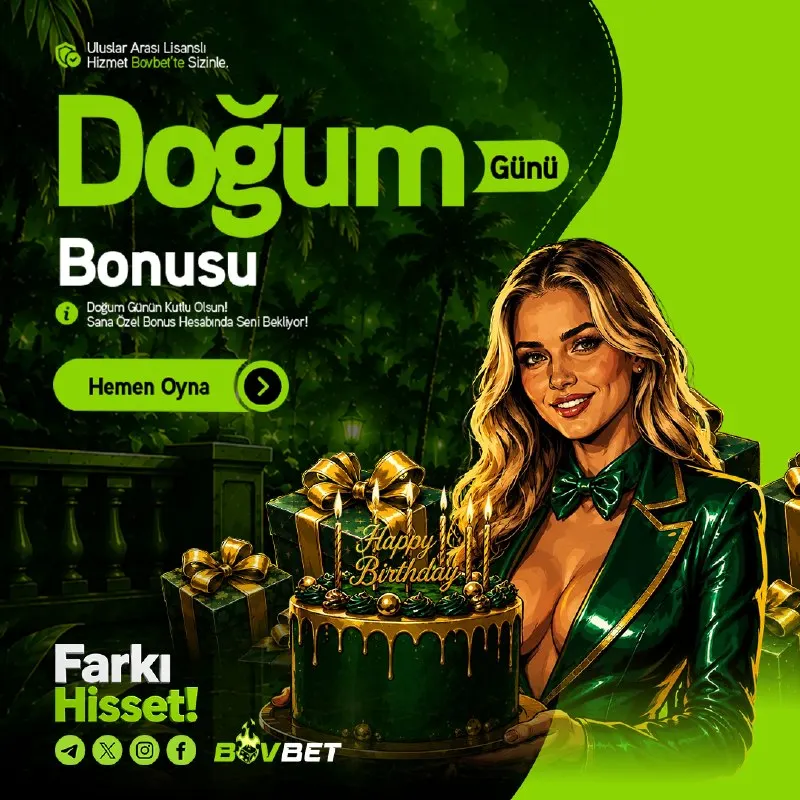 Bovbet Telegram: 🎉🎂 MUMU ÜFLE, BONUSUNU KAP! 🎁🔥 🥳 Doğum gününe özel bonus hesabında seni…