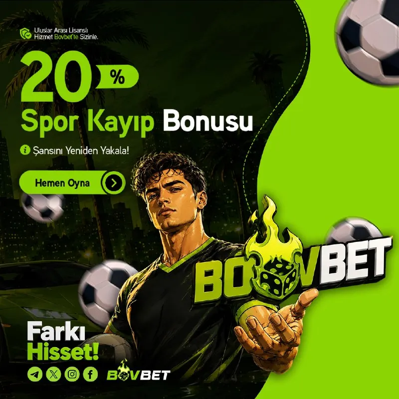 Bovbet Telegram: ⚽️ ŞANSINI YENİDEN YAKALA! 💚📉 Bovbet ile sporda kaybetmek yok! Yeşil…
