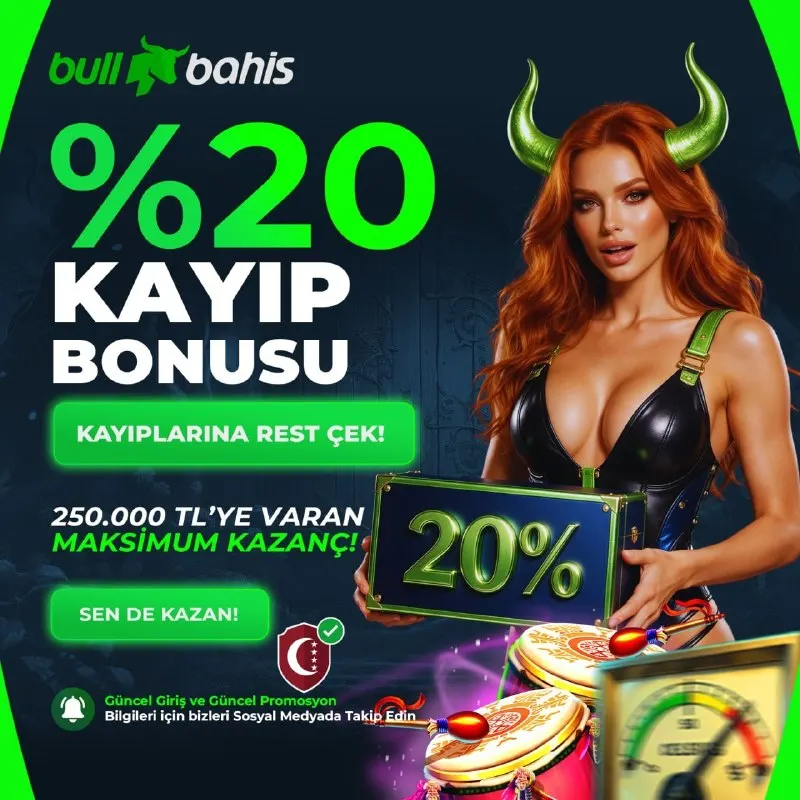 Bullbahis Telegram: 🦬BOĞA GİBİ GERİ DÖN! 💸 Anında %20 Kayıp Bonusu ile yeniden yükselişe geç.🔼…