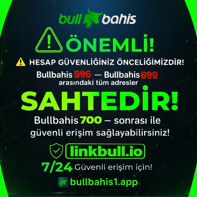 Bullbahis Telegram: ⚠️ SAHTE SİTELERE DİKKAT! GİRİŞ YAPARKEN ADRESİ KONTROL ET 🔓 DOĞRU ADRESTE OL…