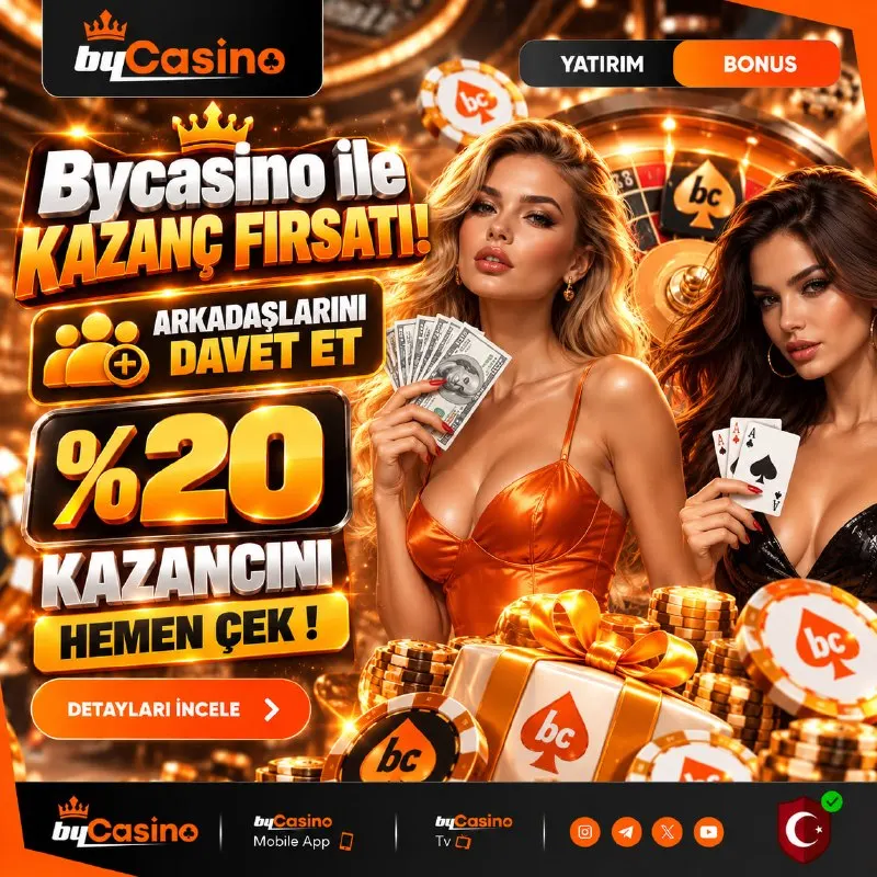 Bycasino Telegram: 🎁 ARKADAŞLARINI DAVET ET, %20 NAKİT BONUSU KAZAN! 🤝Bycasino’da Davet Eden De…