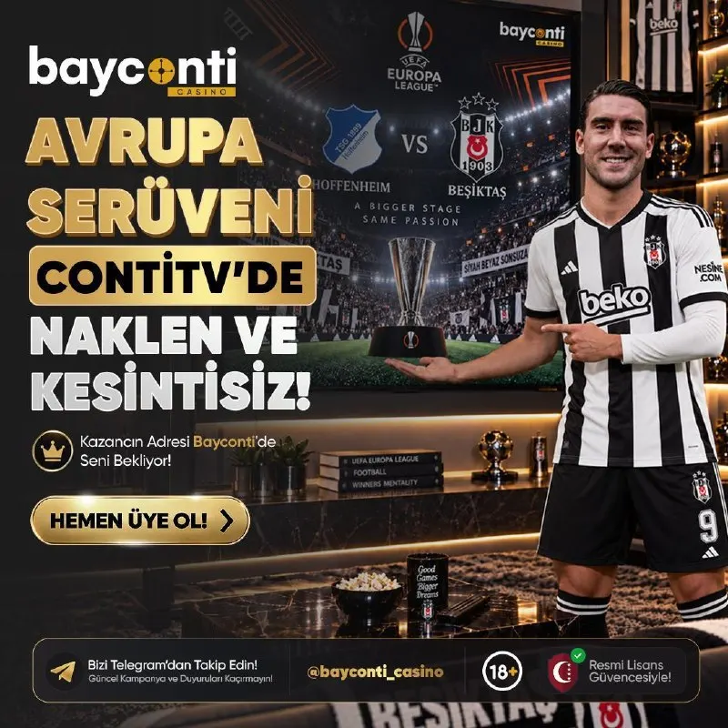Byconti Casino Telegram: 📺 AVRUPA SERÜVENİ CONTİTV’DE! 📺 🇹🇷 Beşiktaş'ın Avrupa heyecanını ContiTV’de…