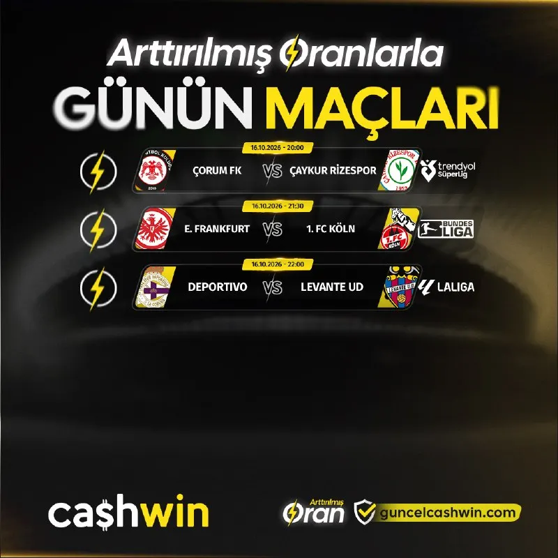 Cashwin Telegram: 🎰🎲🎯🎮🟢🟡🟠🟣 ⬆️Arttırılmış Oranlarla! ⬆️ 🔈 Cashwin ile günün maçlarının heyecanı…
