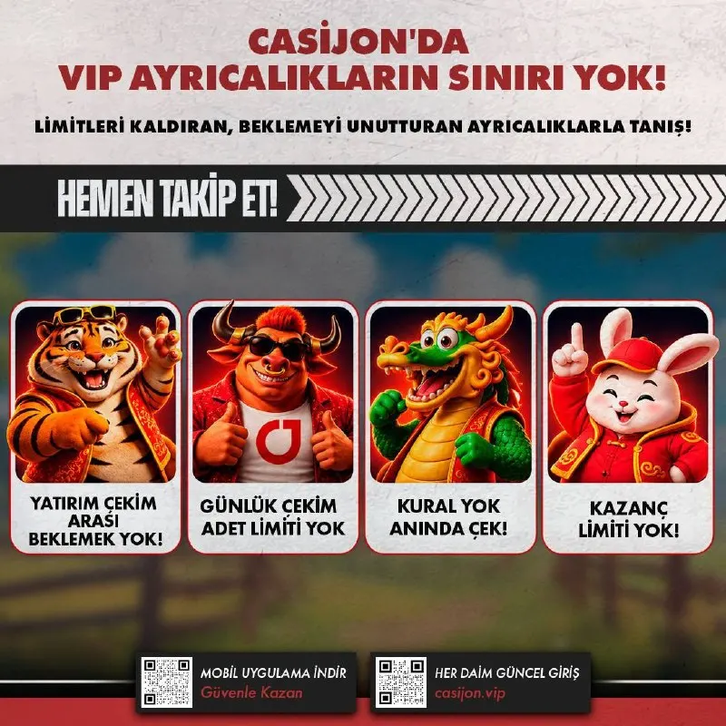 Casijon Telegram: 👑 CASİJON’DA VİP AYRICALIKLARIN SINIRI YOK! 🐷 Yatırım ve çekim arasında bekleme…