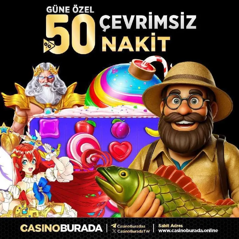 Casino Burada Telegram: 💣%50 ÇEVRİMSİZ NAKİT BONUS!💣 🔔BUGÜN 23:59’a Kadar Geçerli.🔔 ➡️1.000₺ yatır…