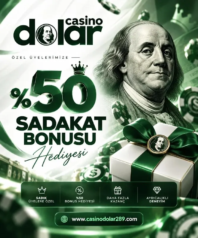 Casino Dolar Telegram: 💚🎁 CASINO DOLAR’A ÖZEL SADAKAT KAMPANYASI! 🎁💚 %50 Sadakat Bonusu Hediyesi ile…