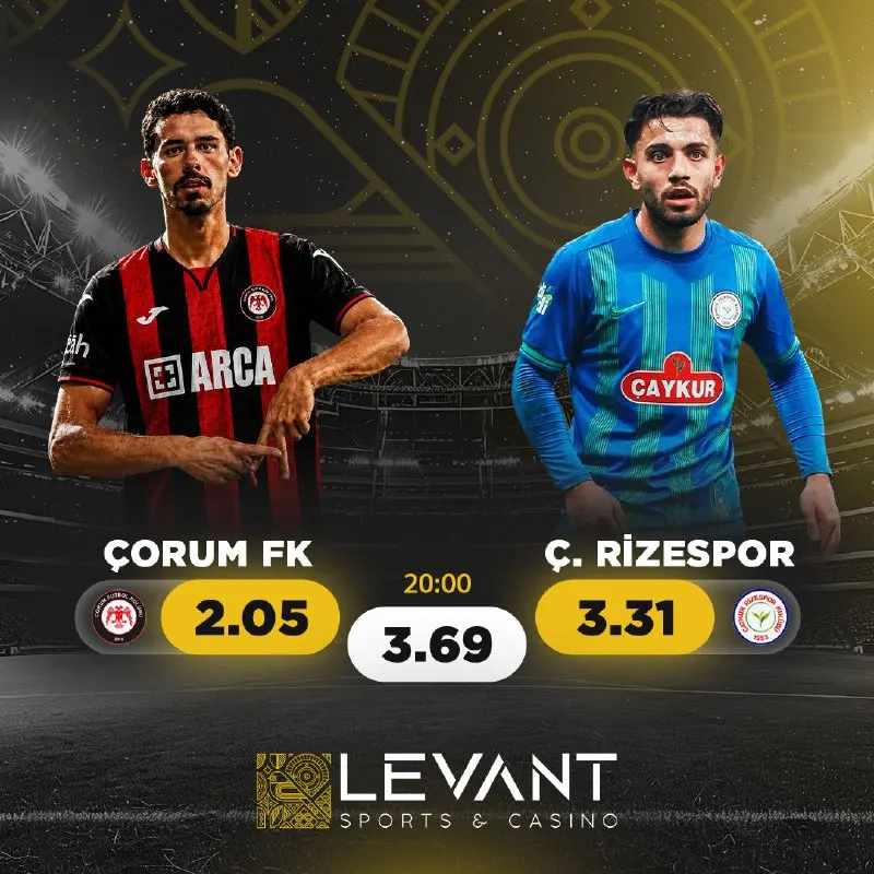 Casino Levant Telegram: ⚽️ ÇORUM FK - RİZESPOR MAÇI EN YÜKSEK ORANLARLA CASINOLEVANT'TA! 🔴 Ligin flaş…