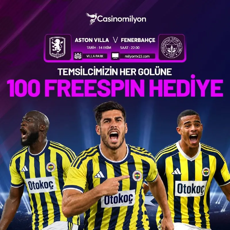 Casino Milyon Telegram: 🇬🇧🆚💙 💕Temsilcimiz Fenerbahçe’nin Attığı Her Gol İçin 100 Freespin Bizden…