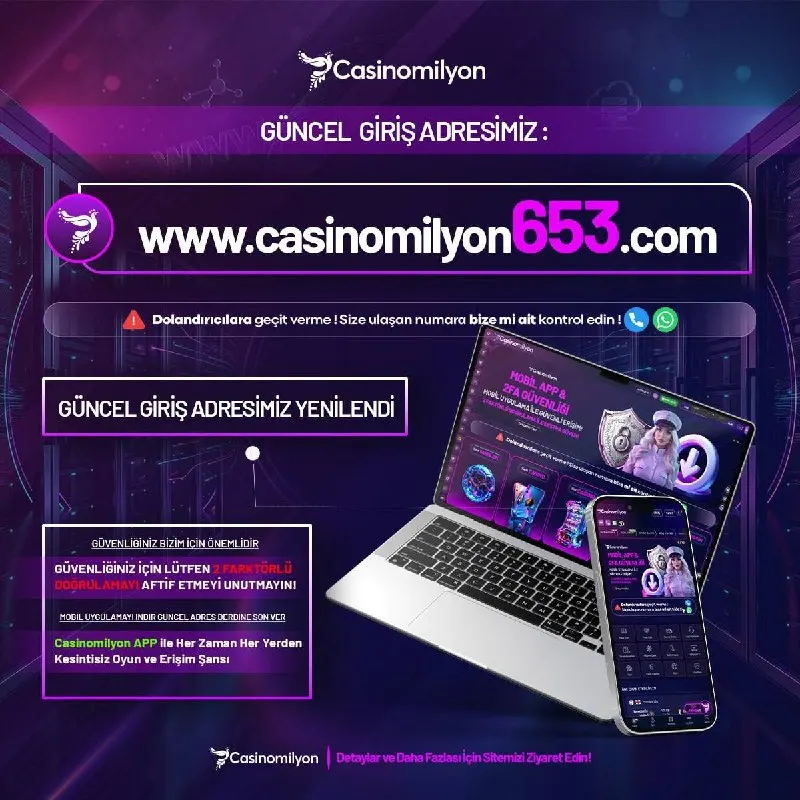 Casino Milyon Telegram: 🐾Kalite Aynı Adres Değişti 🤩Yeni Adresimiz: https://www.casinomilyon653.com…