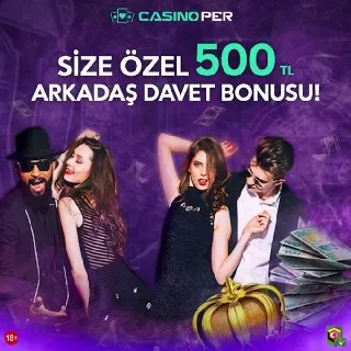 Casinoper Telegram: 🌟 CasinoPer Arkadaş Davet Bonusuyla 500₺ Kazanın! 💙 Bir arkadaşını CasinoPer’e…