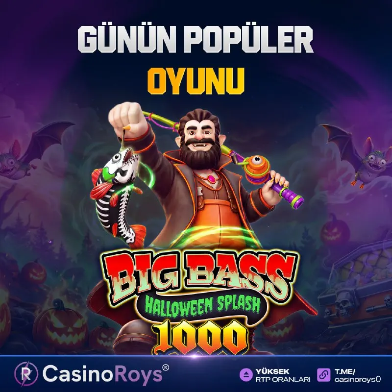 CasinoRoys Telegram: 👑 Günün Öne Çıkan Slot Oyunu ile Kazanmaya Hazır Ol! 🍀 Günün Oyunu : BIG BASS…