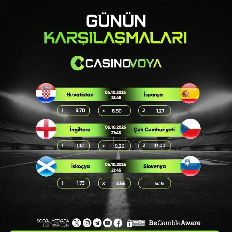 CasinoVoya Telegram: 🔥 GÜNÜN MÜCADELELERİ İLE KAZANÇ ATEŞİ YANIYOR! Casinovoya ayrıcalığıyla milli…