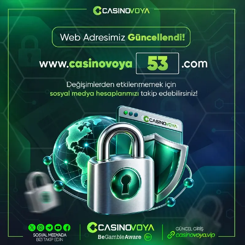 CasinoVoya Telegram: 🔔 WEB ADRESİMİZ GÜNCELLENDİ! Casinovoya heyecanı yeni adresinde tüm hızıyla…