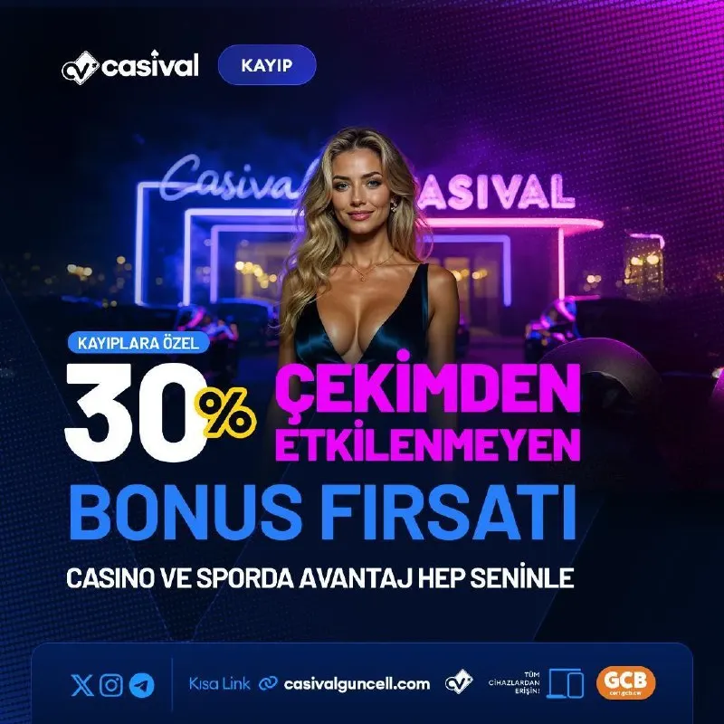 Casival Telegram: ❤️BONUSU DÜŞÜNME, ÇEKİMİNİ YAP! 🐝Casival'de Çekimin Olsa Bile %30 Kayıp Bonusu…