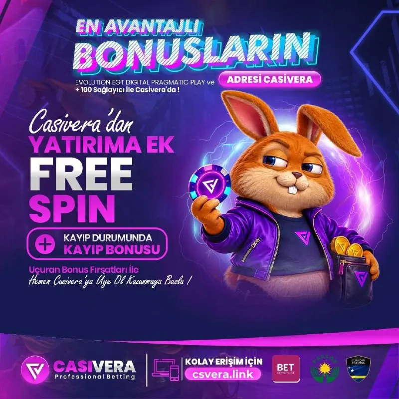 Casivera Telegram: 🟡 YATIRIMA EK FREESPİNLER CASİVERA'DA ! 🛃 1.000 TL ve üzeri yatırım yap…