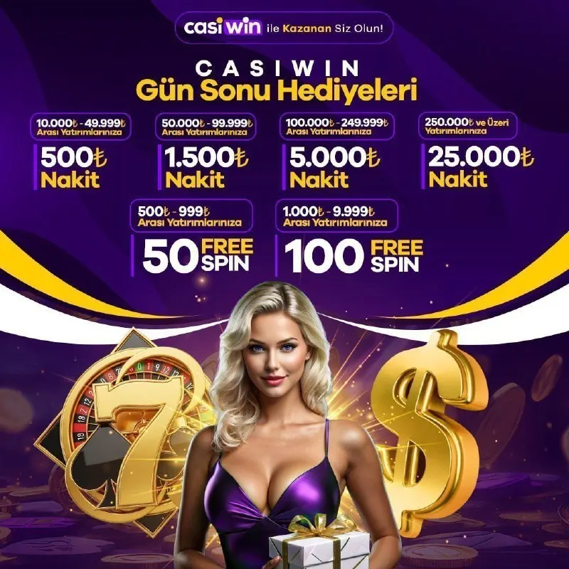 Casiwin Telegram: 🎉 CASİWİN'DEN Muhteşem Yenilik ! Yatırımını Yap Gün Sonu Hediyeleri Kap !💰 ✅…