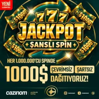 Cazinom Telegram: 🎰 JACKPOT İÇİN ŞANSLI SPİNİ YAKALA! Her 1.000.000’uncu geçerli spin, büyük…
