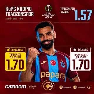 Cazinom Telegram: 🔥🇹🇷 TRABZONSPOR AVRUPA’DA SAHNEDE! ⚽ KuPS Kuopio – Trabzonspor | ⏰ 19.45 🎯…