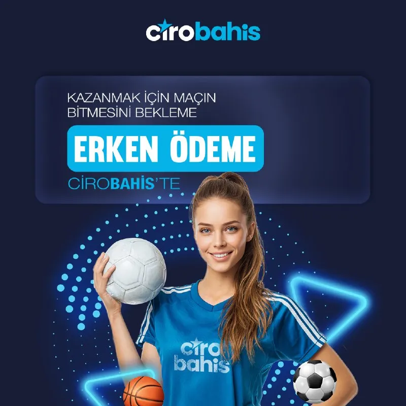 Cirobahis Telegram: 🚨 ERKEN ÖDEME FIRSATI 🚨 🔔 Maçın sonunu bekleme, kazancını erkenden cebine koy!🔔…