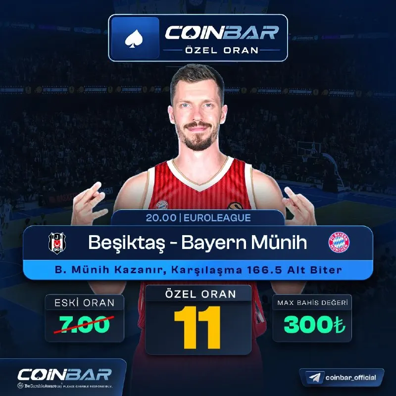 Coinbar Telegram: 😀😃😄😁😆😅 🏀 Özel Oran: 11 / Max Bet: 300₺ 📲 Sms Güvenliği aktif üyelerimiz…