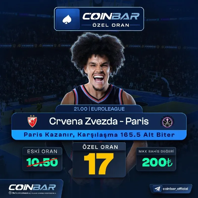 Coinbar Telegram: 😀😃😄😁😆😅 🏀 Özel Oran: 17 / Max Bet: 200₺ 📲 Sms Güvenliği aktif üyelerimiz…