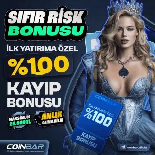 Coinbar Telegram: 💯 Coinbar’da İlk Yatırıma %100 Kayıp Bonusu! ✔️ Tam 20.000₺'ye kadar olan…
