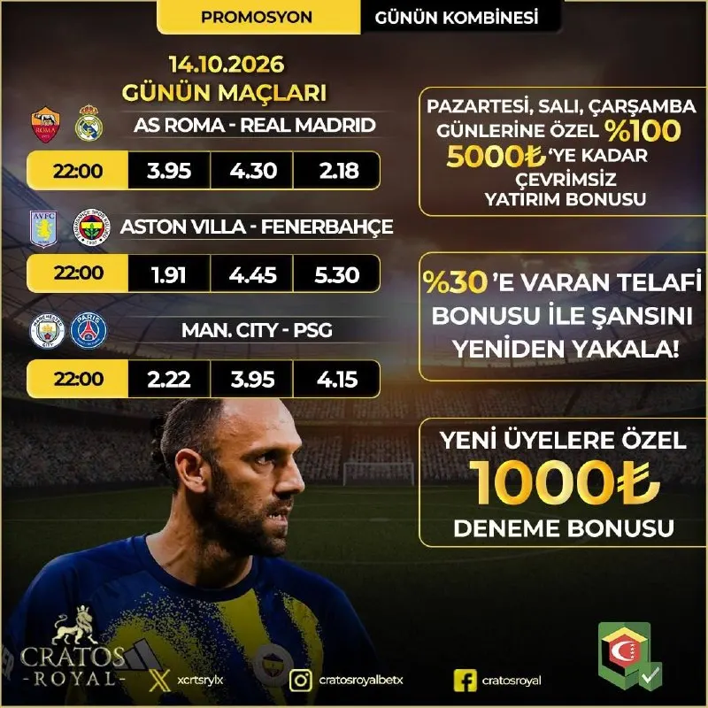 Cratos Royalbet Telegram: 👑👑👑👑👑 👑👑👑👑🎰👑👑 CratosRoyalBet ile Akşamın Maçı Hazır !! ❗️Kuponlara ulaşmak için…