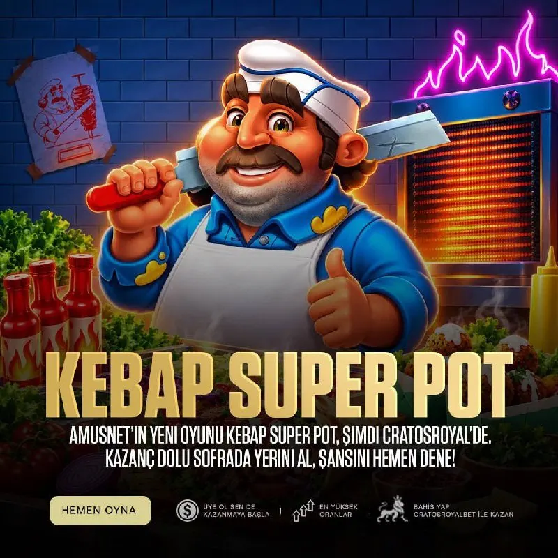 Cratos Royalbet Telegram: 💛💛💛💛💛 💛💛💛💛 💛 💛💛💛 Usta ocağın başında, lezzet hazır! 👨‍🍳🔥 🎰 Amusnet’in yeni…
