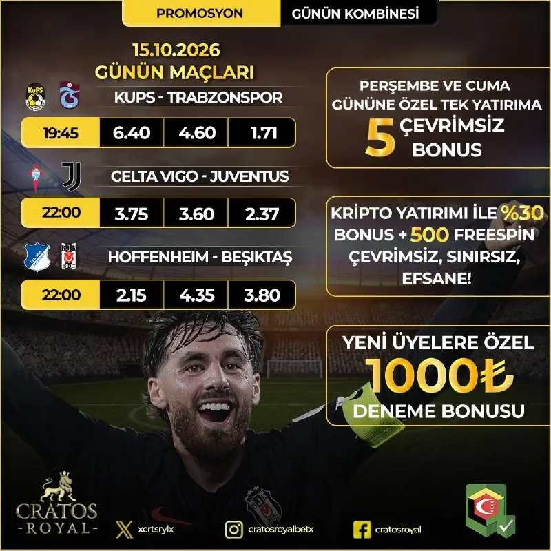 Cratos Royalbet Telegram: 👑👑👑👑👑 👑👑👑👑🎰👑👑 CratosRoyalBet ile Akşamın Maçı Hazır !! ❗️Kuponlara ulaşmak için…