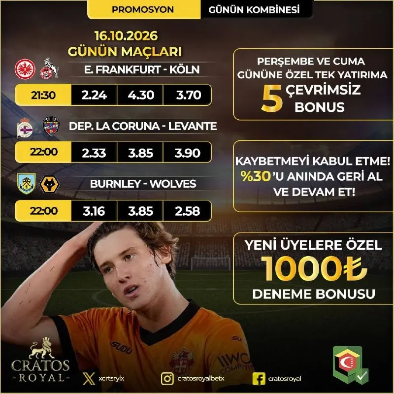 Cratos Royalbet Telegram: 👑👑👑👑👑 👑👑👑👑🎰👑👑 CratosRoyalBet ile Akşamın Maçı Hazır !! ❗️Kuponlara ulaşmak için…