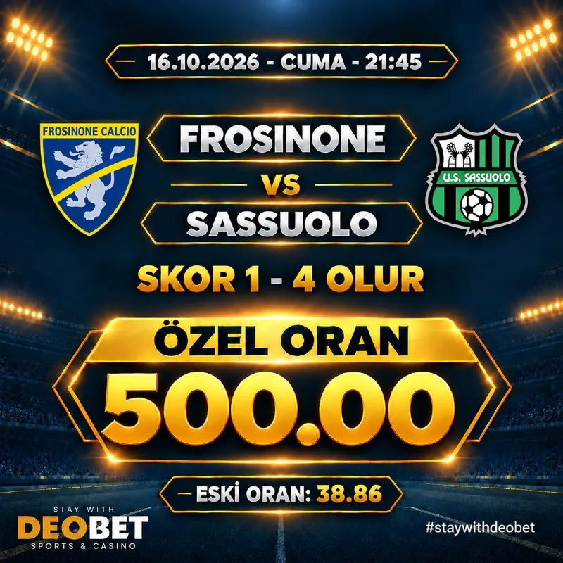 Deobet Telegram: ⭐️⭐️⭐️⭐️⭐️⭐️⭐️⭐️⭐️⭐️ ✅ FROSINONE 👊 SASSUOLO ⚽️ Skor 1 - 4 Olur 🔥 ÖZEL ORAN…