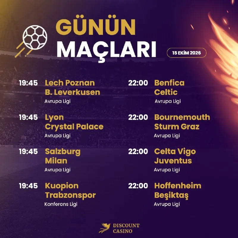 Discount Casino Telegram: 🏟 Stadyumlar coşkuya hazırken sahadaki rekabet her geçen dakika artıyor!…