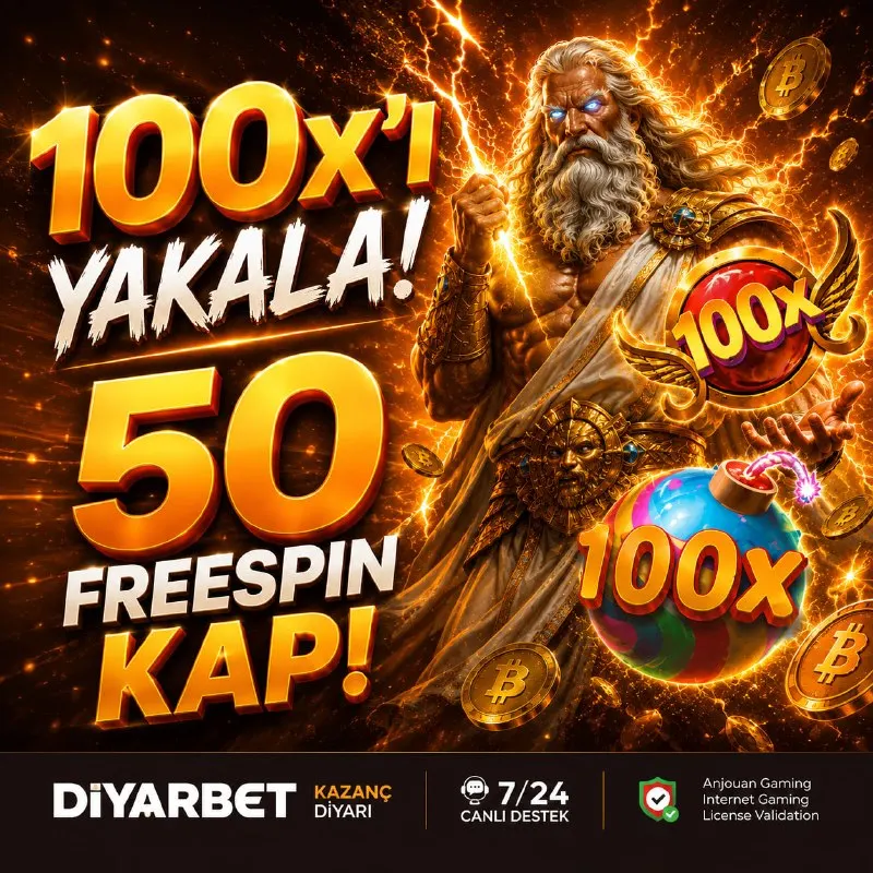 Diyarbet Telegram: ⚽️⚽️⚽️⚽️⚽️⚽️ 📣 100X YAKALA 50 FREE SPIN KAZAN! 📣 🍊 Pragmatic Play oyunlarında…