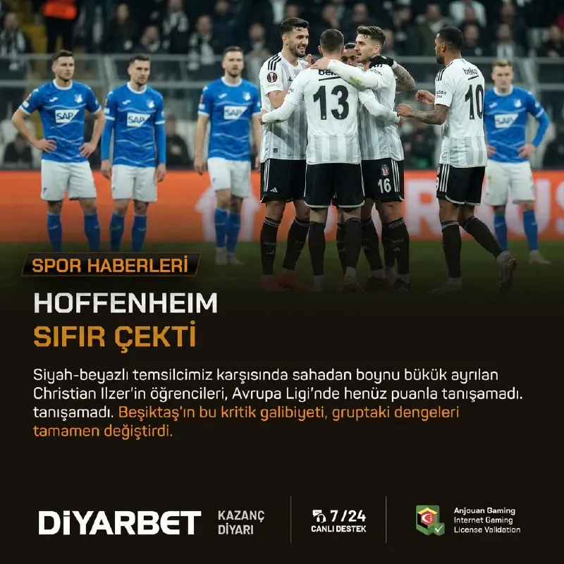 Diyarbet Telegram: ⚽️⚽️⚽️⚽️⚽️⚽️ 📣 Güncel Spor Haberleri #Diyarbet ile Cebinde! 📱 🚀 "HOFFENHEIM…