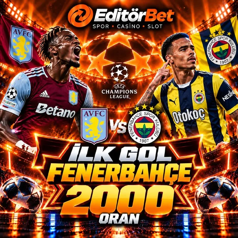 Editörbet Telegram: 🏴󠁧󠁢󠁥󠁮󠁧󠁿 ASTON VILLA 🆚 FENERBAHÇE ⚽️ 🎯 İLK GOLÜ FENERBAHÇE ATAR ! 2️⃣0️⃣0️⃣0️⃣ 🥇…