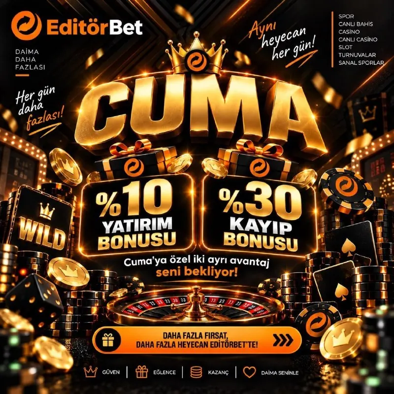 Editörbet Telegram: 🔥CUMA GÜNÜNE ÖZEL ÇEVRİMSİZ %10 YATIRIM BONUSU🔥 💰 Yatırımını Yap, Canlı Destek…