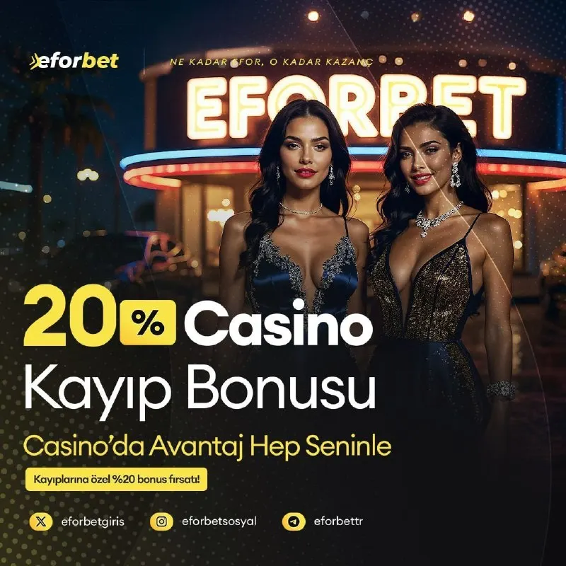 Eforbet Telegram: 🅰️🅰️🅰️🅰️🅰️🅰️🅰️ ❕ %2️⃣0️⃣ Casino Kayıp Bonusu ⭐️ Kaybettin diye durmak yok! 🎰…